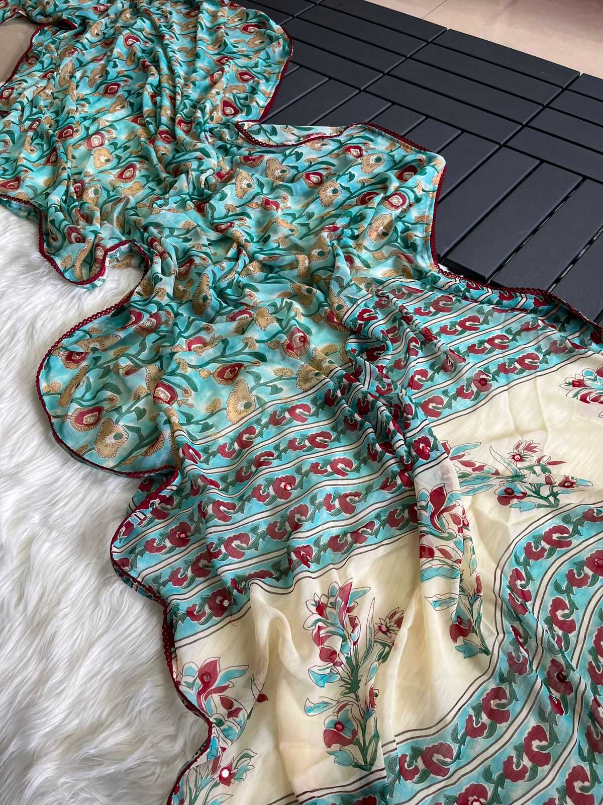 Disapatch Georgette Printed Saree