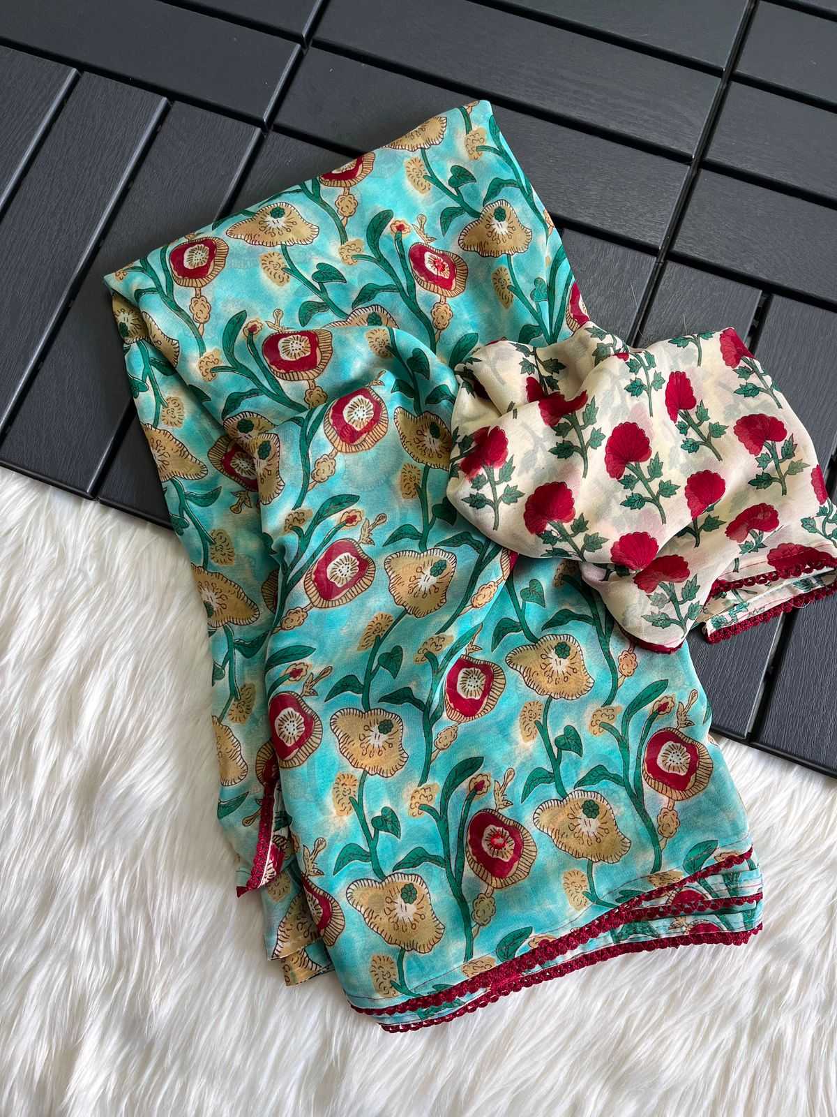 Disapatch Georgette Printed Saree