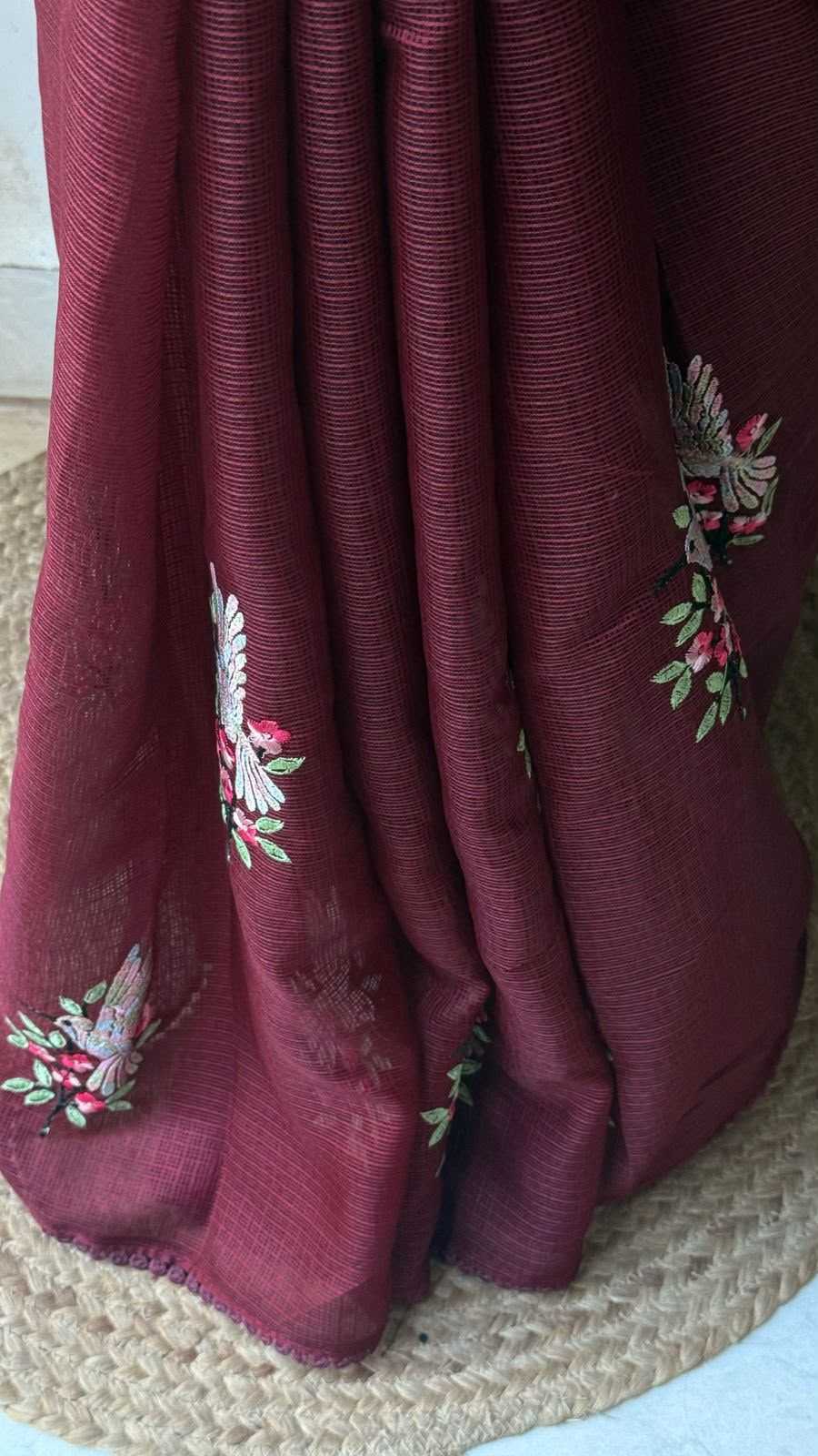 Kota Silk Designer Saree in Light Pink