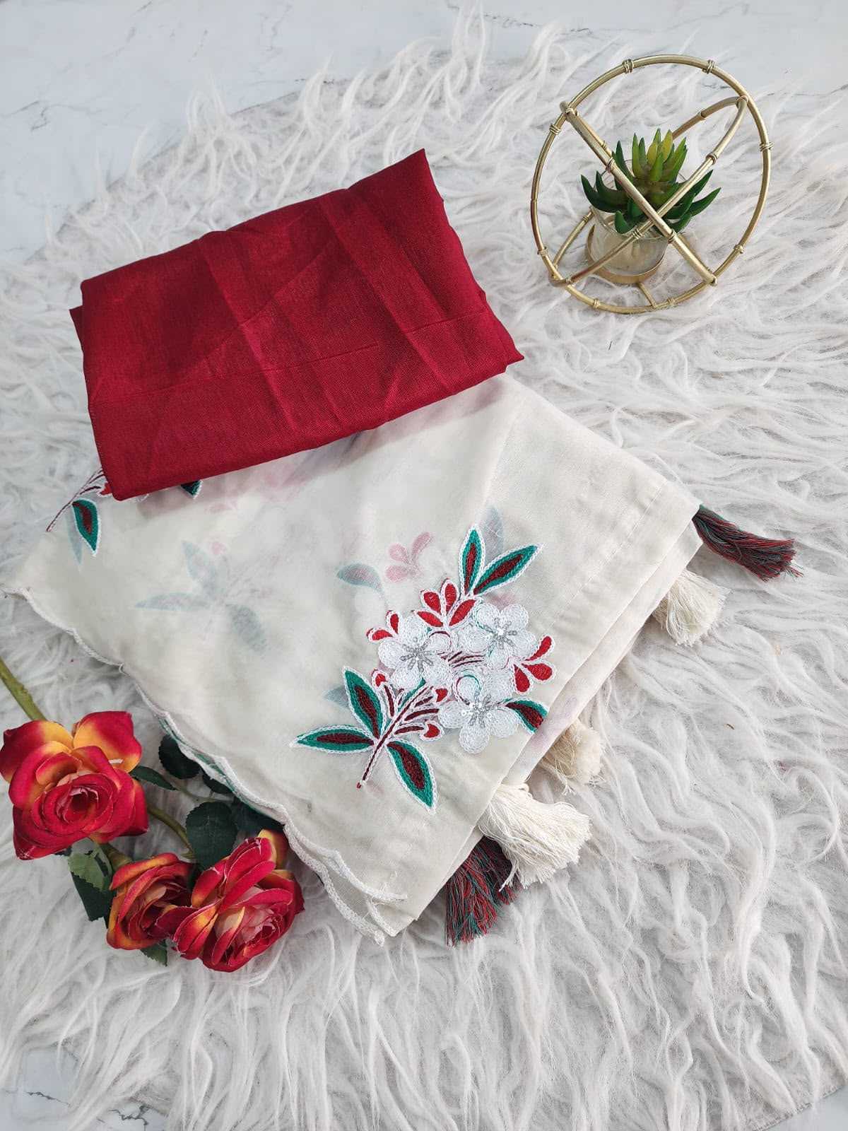 Ssl Chanderi Cotton Designer Saree