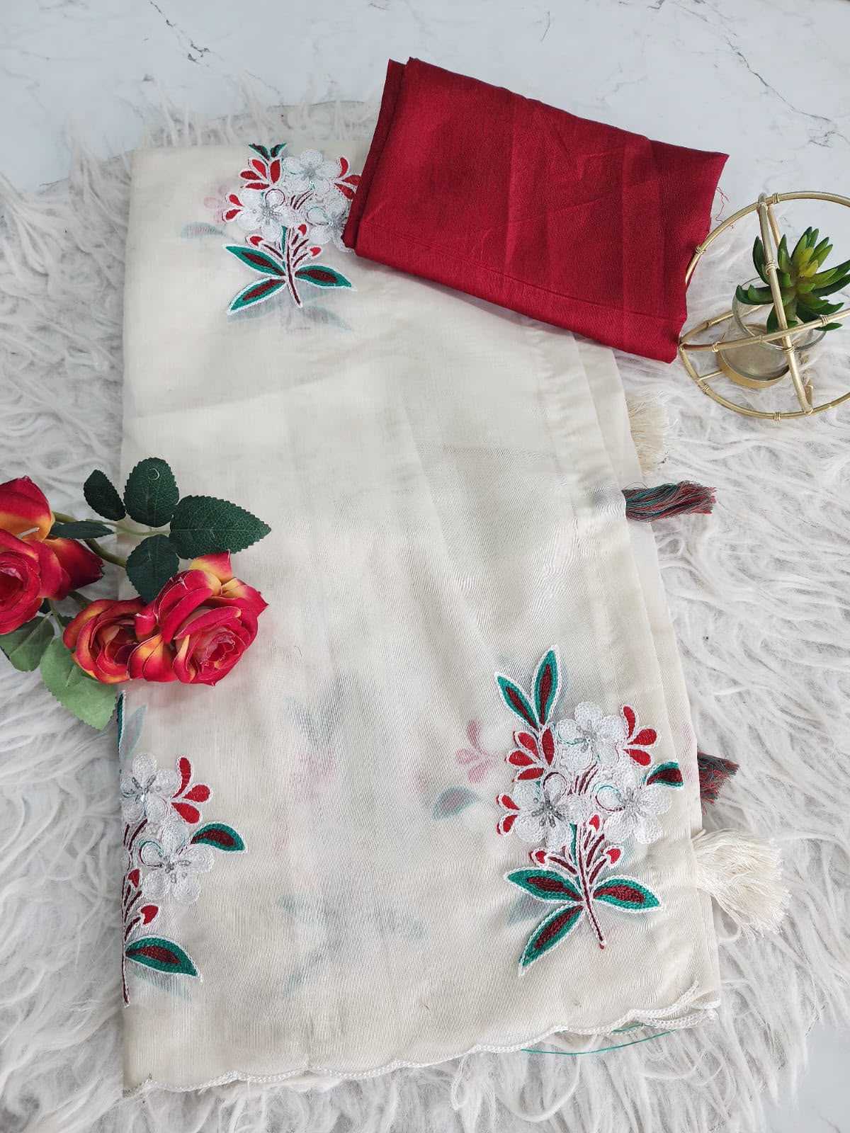 Ssl Chanderi Cotton Designer Saree