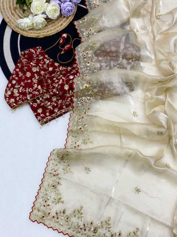 Satin Silk Sequence Saree