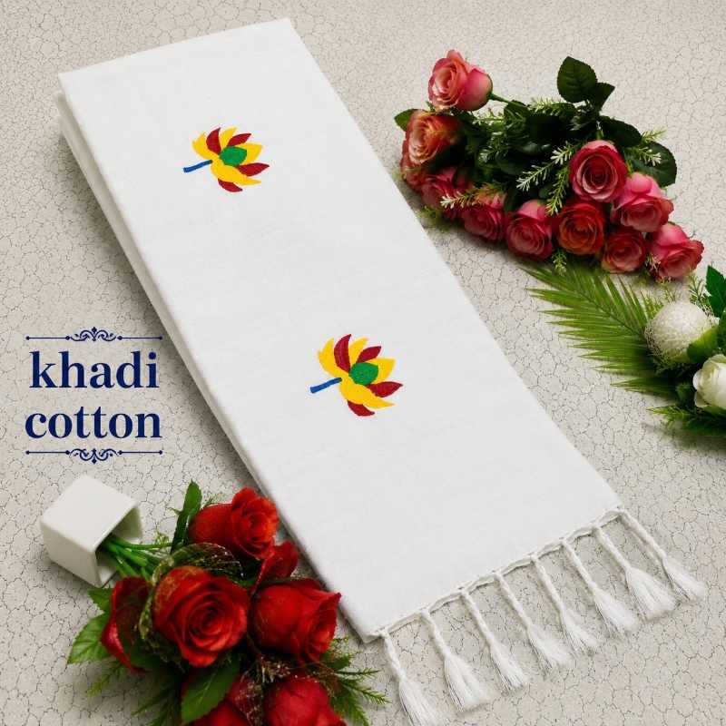 Khadi Cotton Embroidered Saree