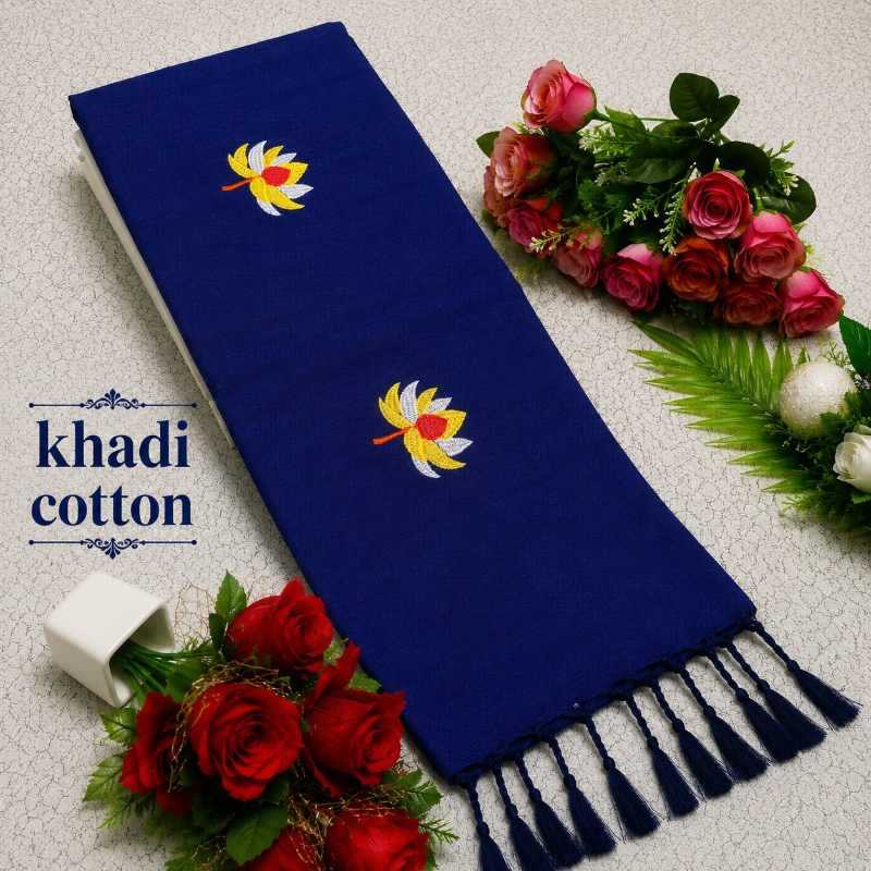 Khadi Cotton Embroidered Saree