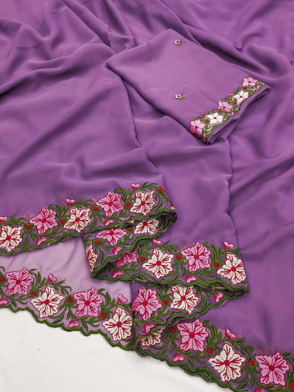 Faux Georgette Saree