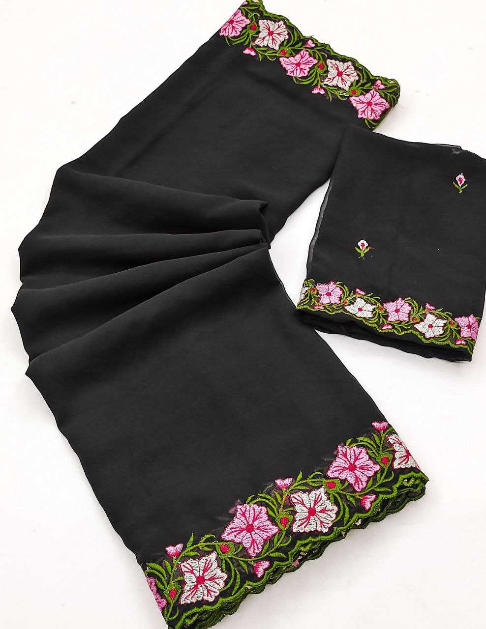 Faux Georgette Saree