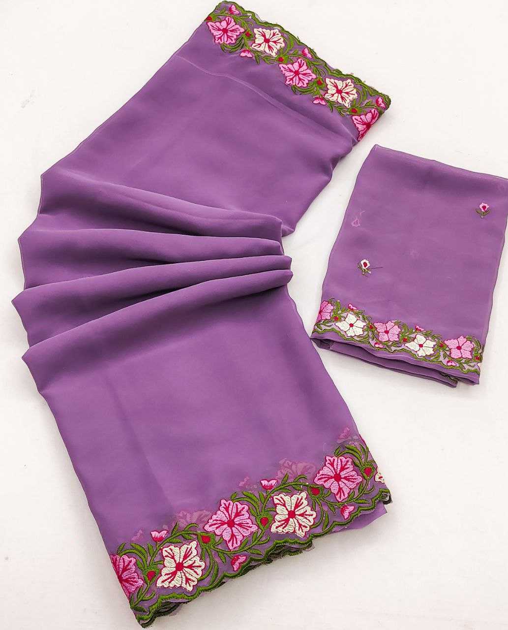 Faux Georgette Saree