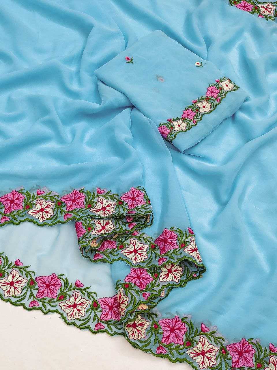 Faux Georgette Saree