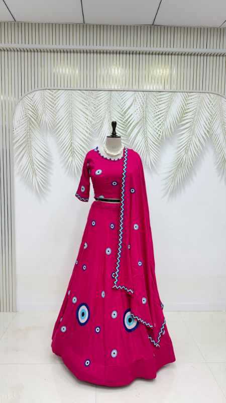 Pure Cotton Designer Lehenga in White