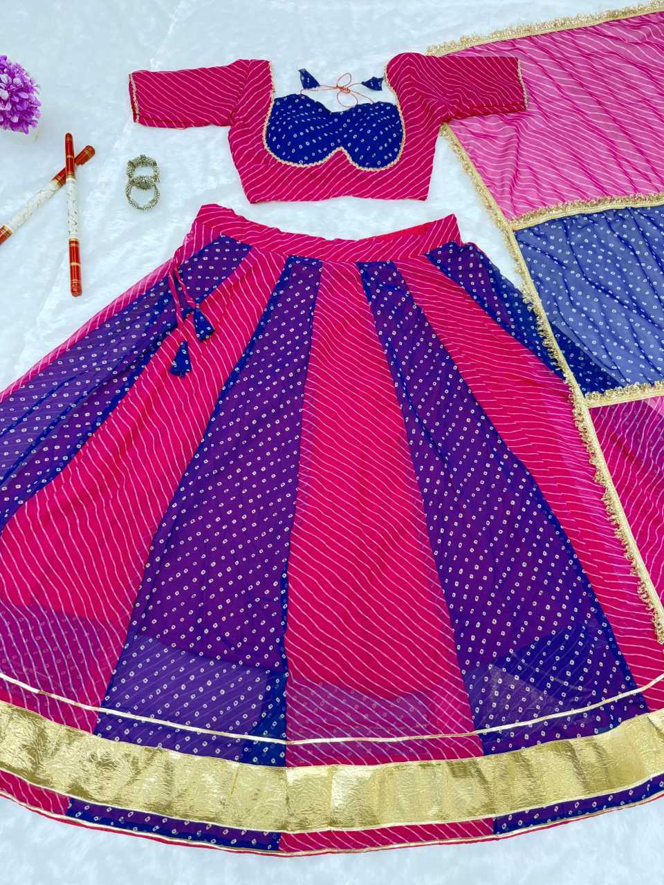 Faux Georgette Printed Lehenga 11