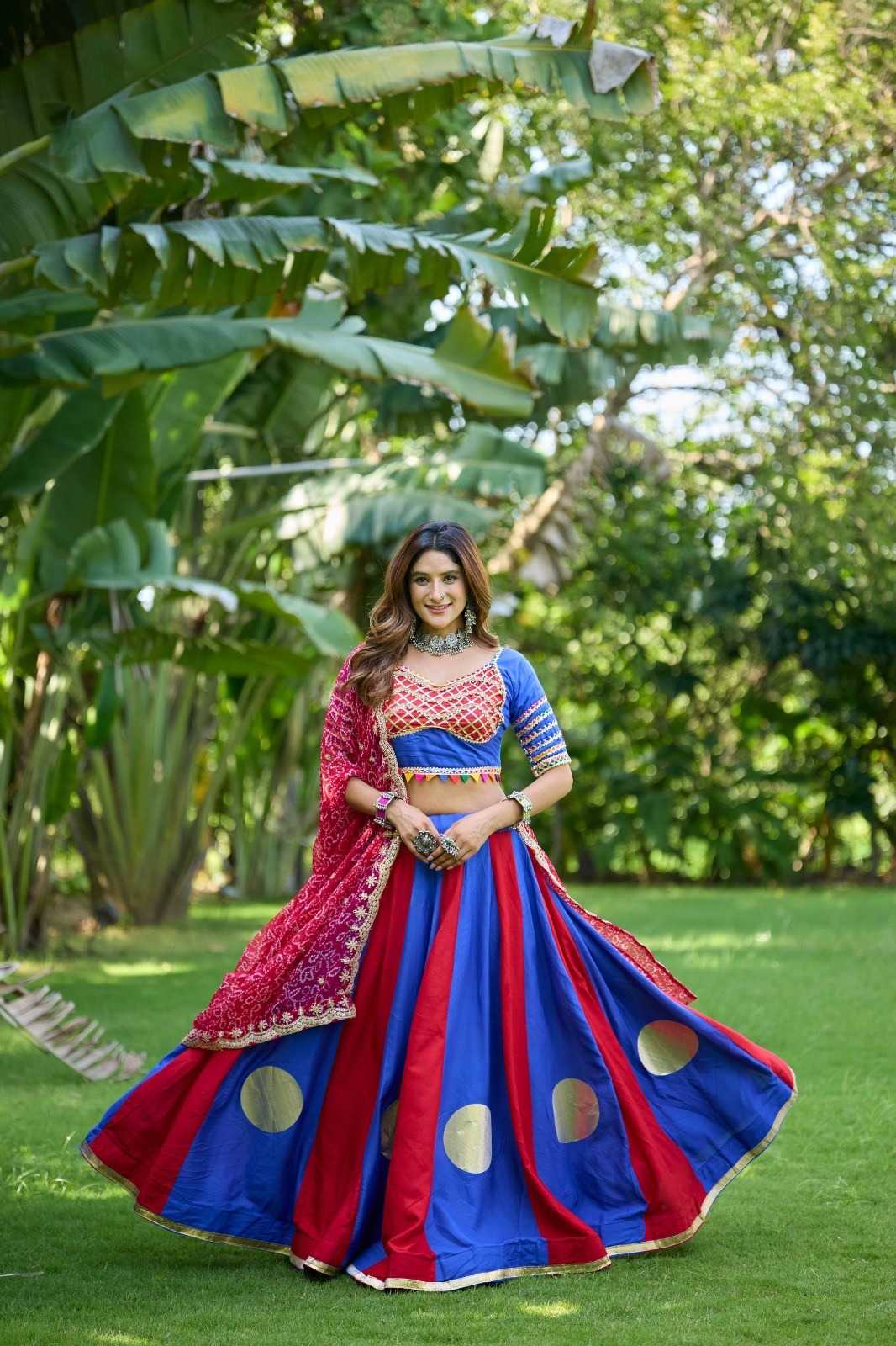Cotton Designer Lehenga in Blue