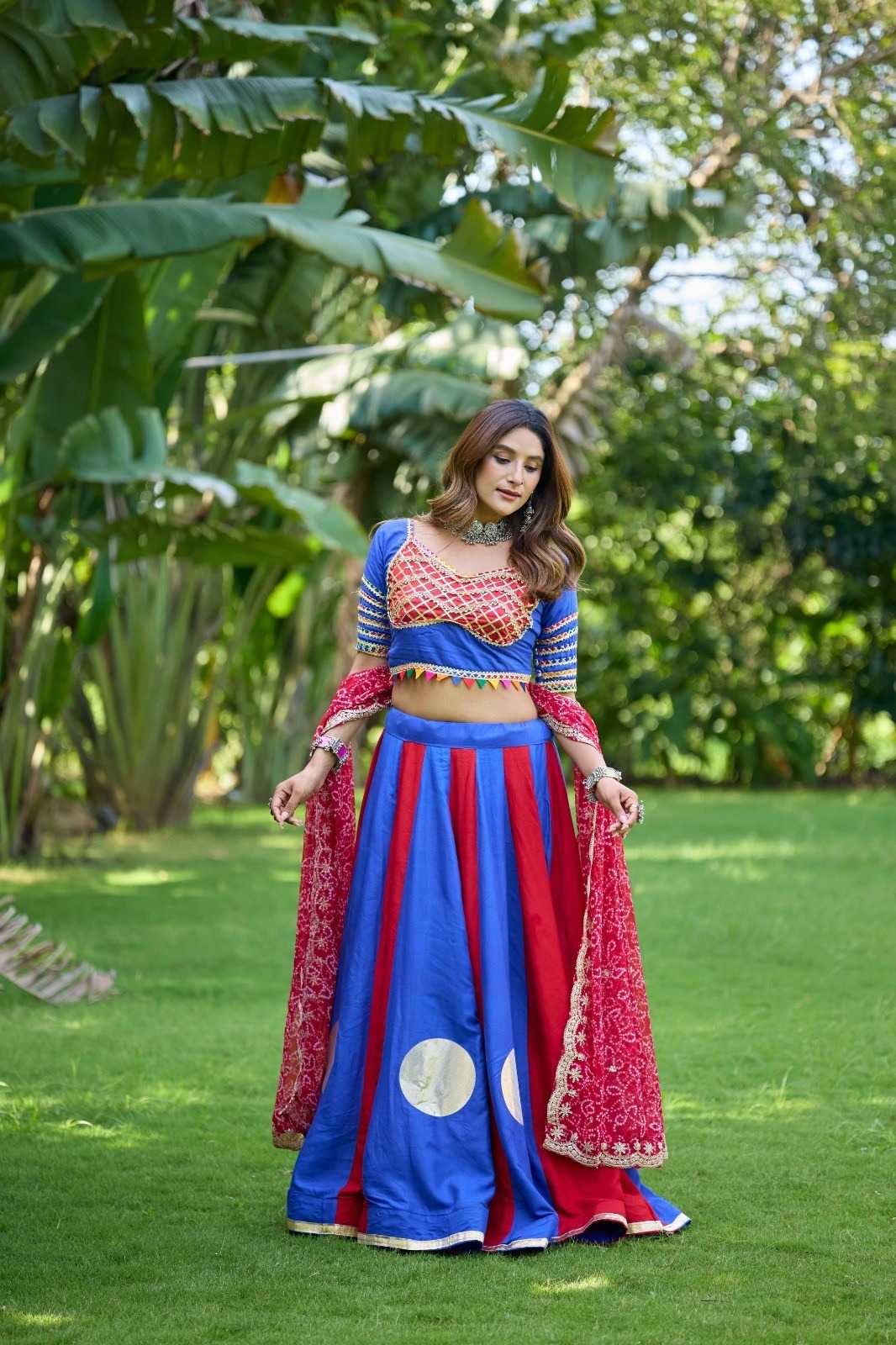Cotton Designer Lehenga in Blue