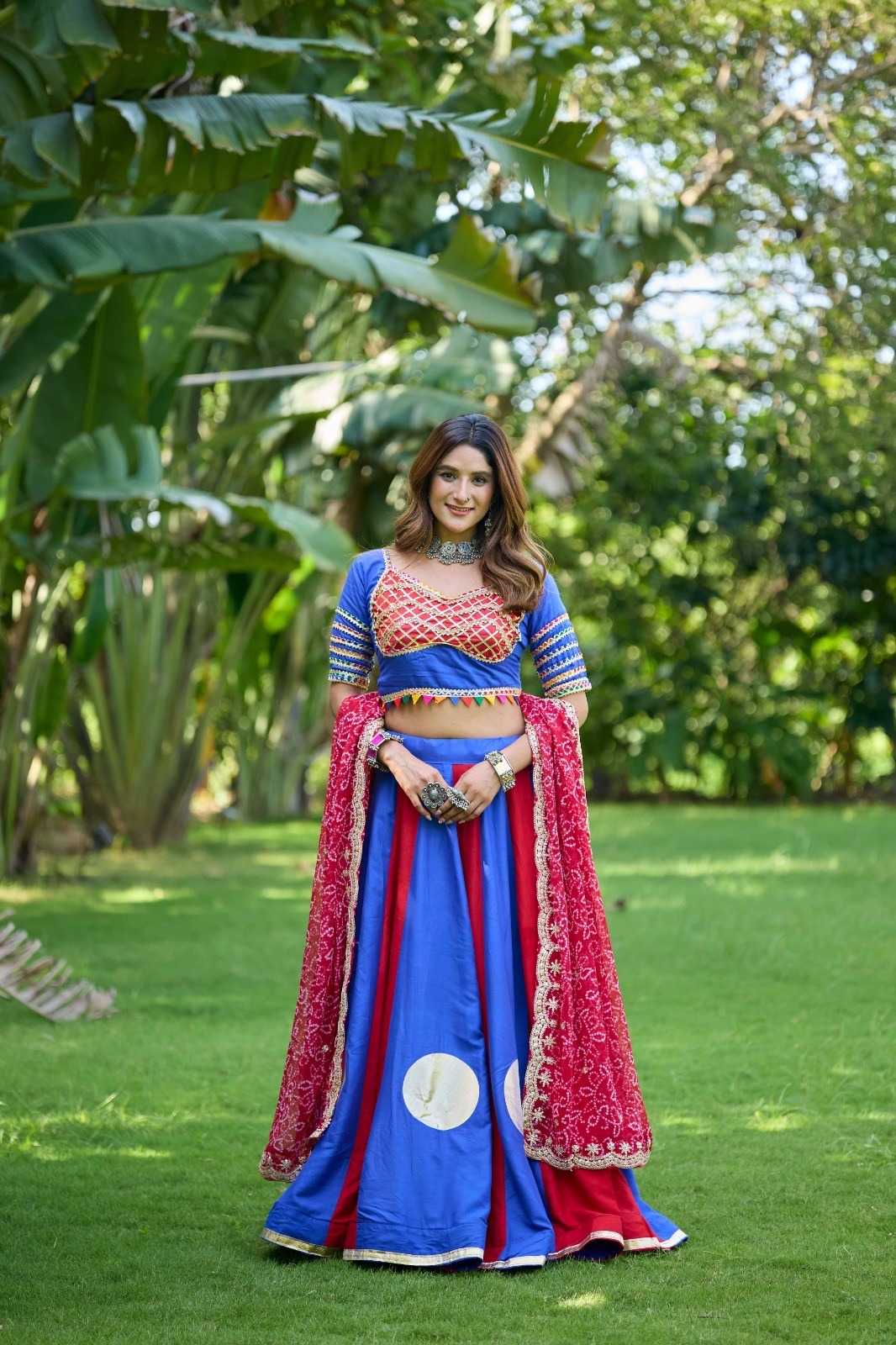Cotton Designer Lehenga in Blue