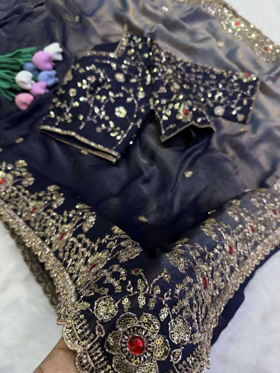 Satin Designer Saree 101