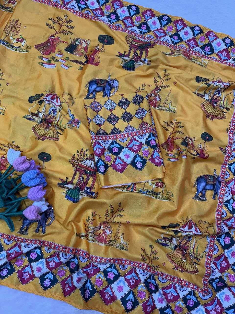 Satin Printed Saree 103