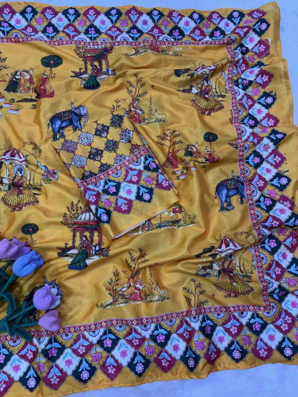Satin Printed Saree 103