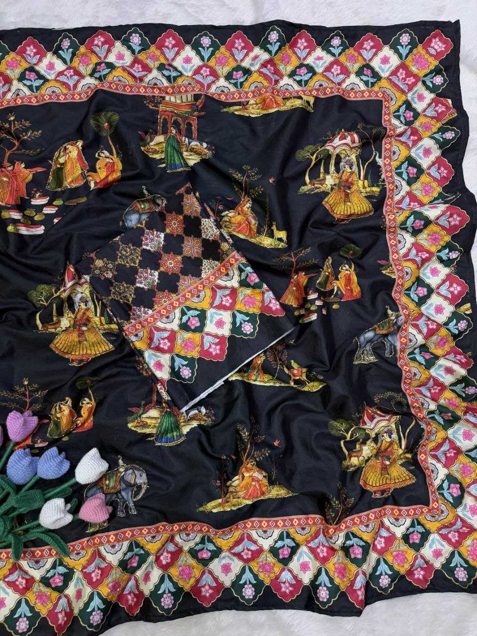 Satin Printed Saree 103