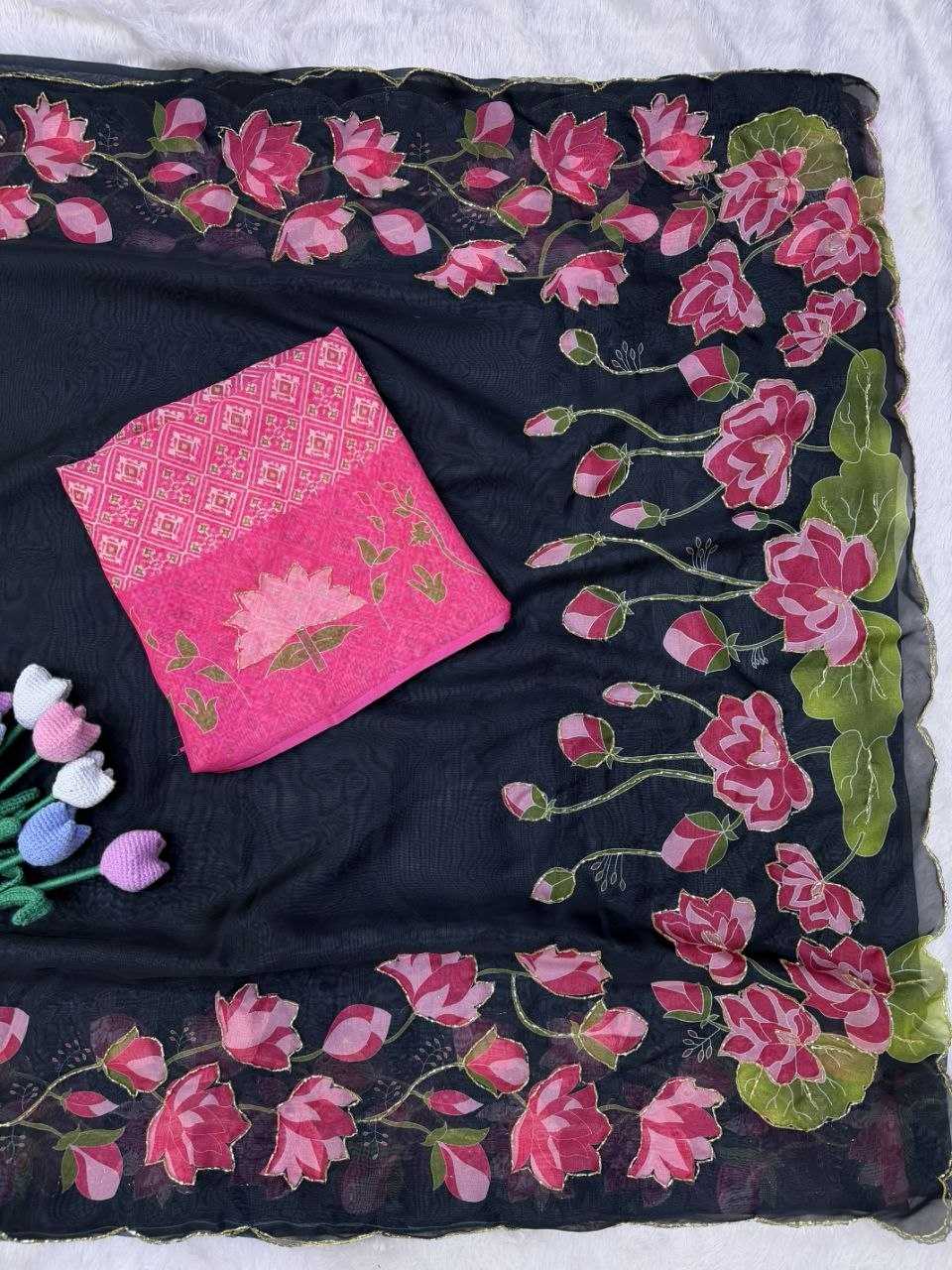 Tabby Silk Soft Saree in Red