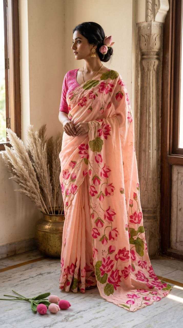 Tabby Silk Soft Saree in Red