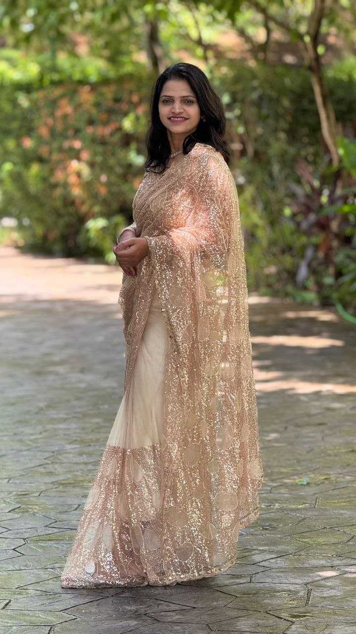 Soft Net Sequence Saree 107