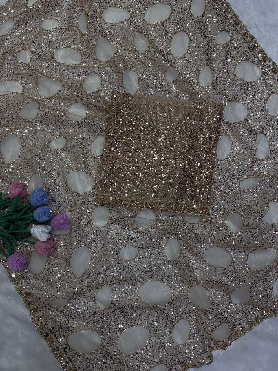 Soft Net Sequence Saree 107
