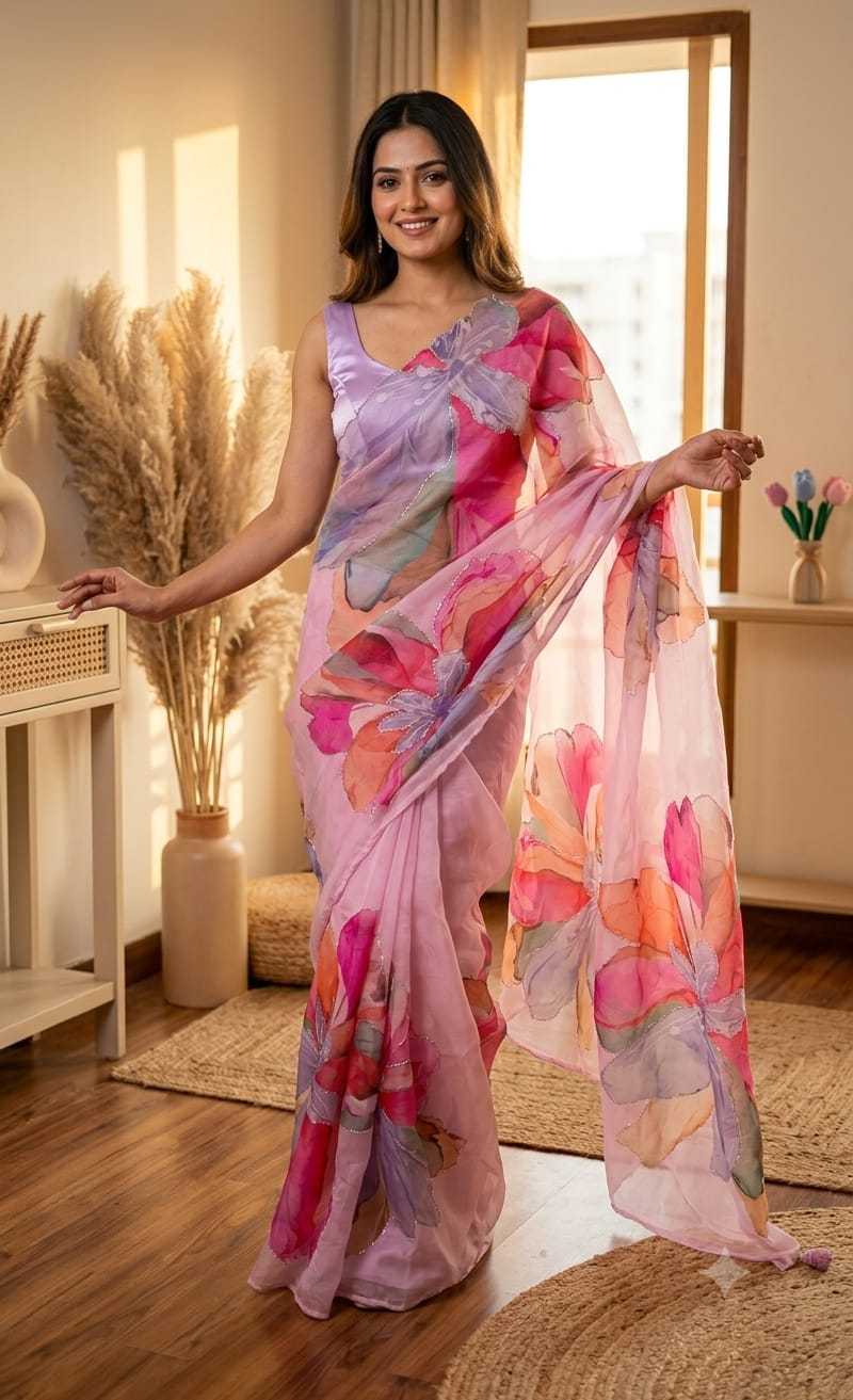 Tabby Silk Printed Saree 114