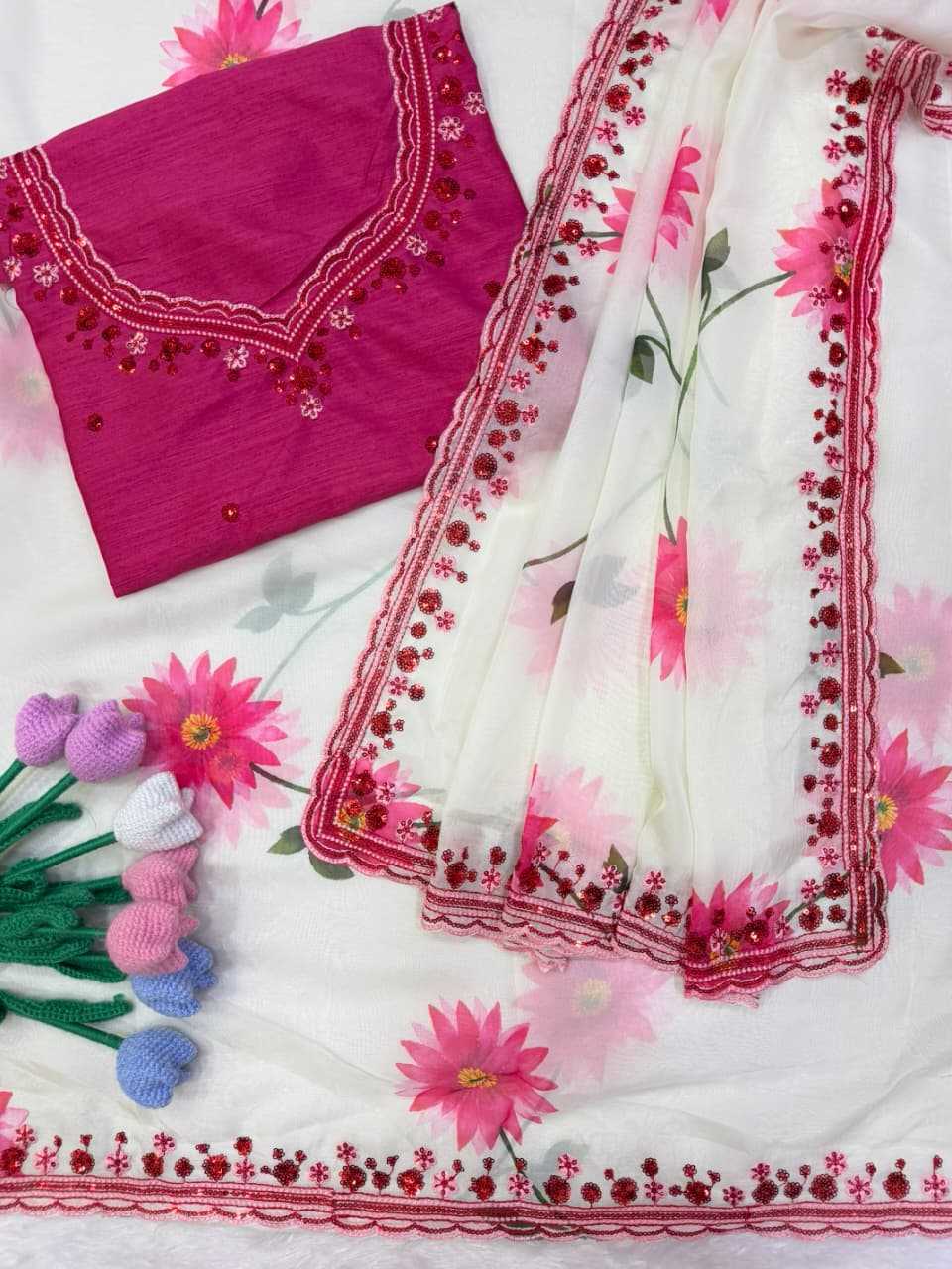 Tabby Silk Sequin Saree