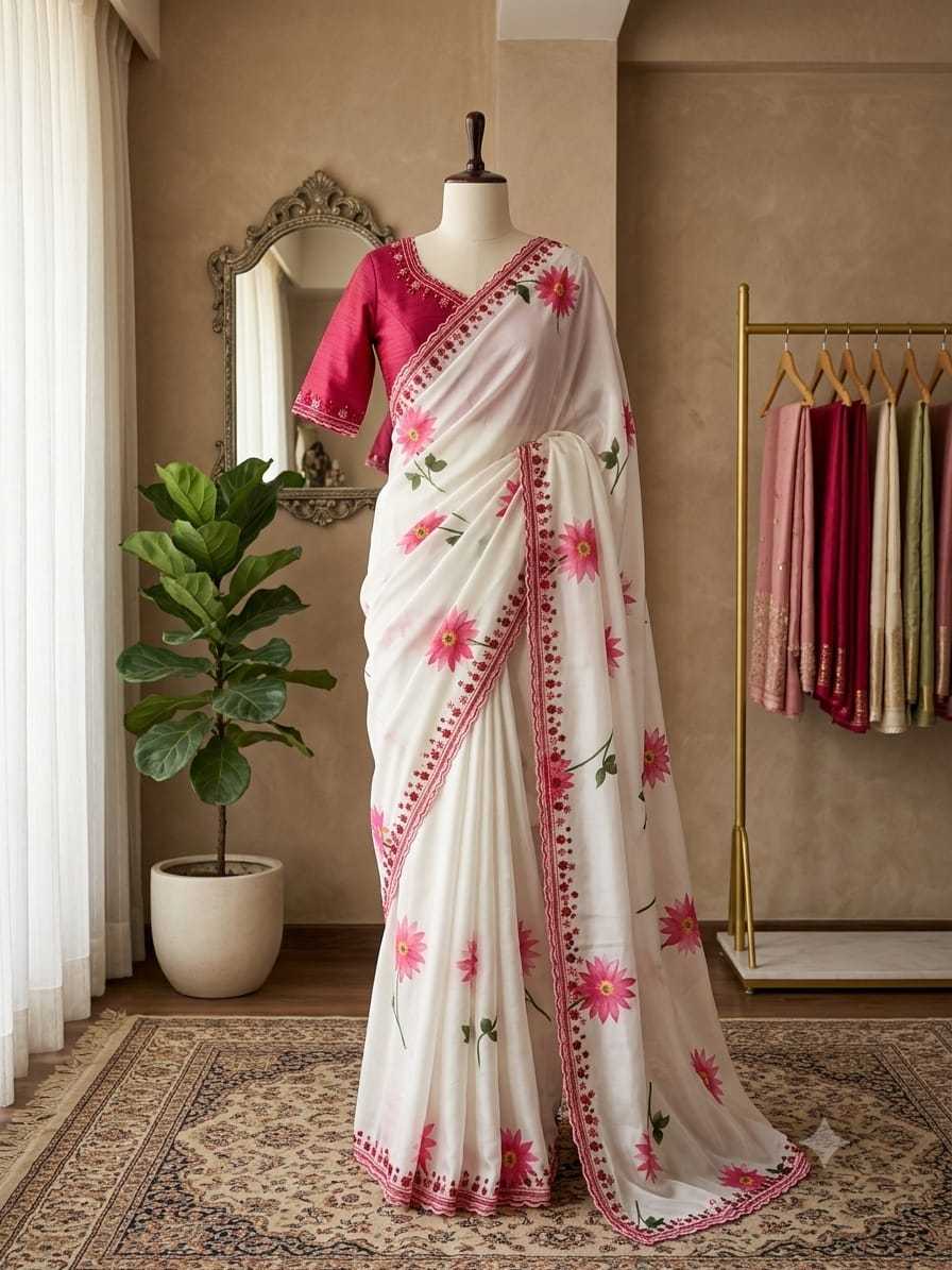 Tabby Silk Sequin Saree