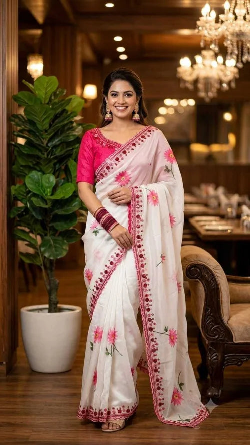 Tabby Silk Sequin Saree