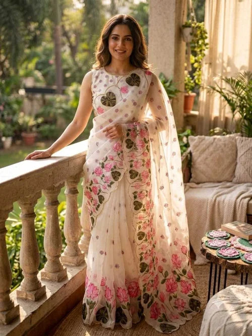 Tabby Silk Printed Saree 120