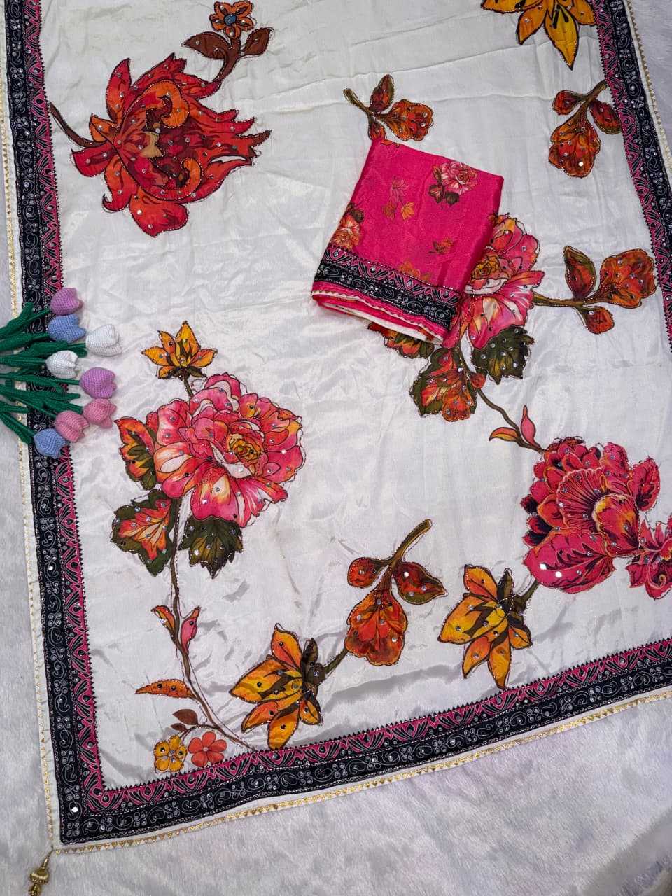 Chinon Silk Sequin Saree