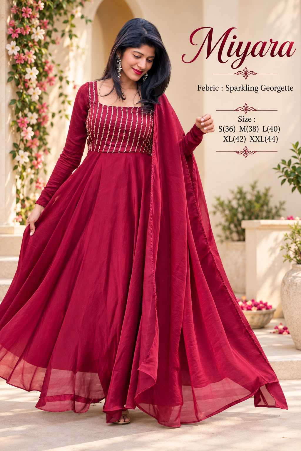 Georgette Anarkali Gown