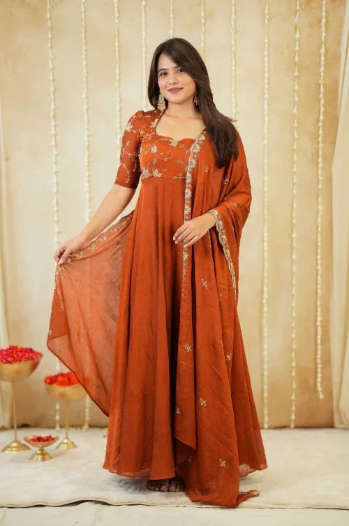 Rangoli Silk Party Wear Suit
