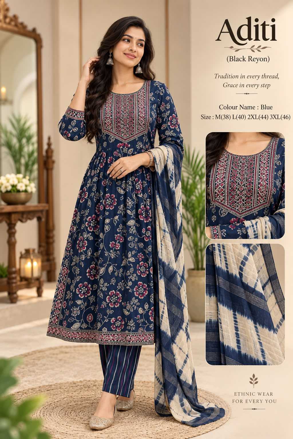 Aditi Reyon Cotton Designer Kurti