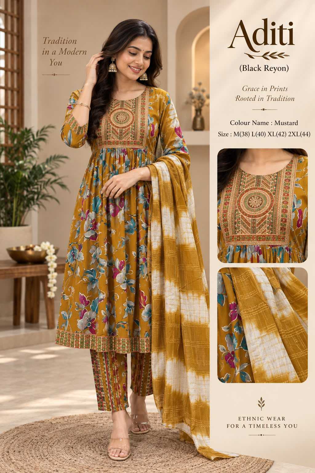 Aditi Reyon Cotton Designer Kurti