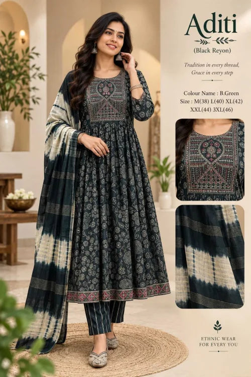 Aditi Reyon Cotton Designer Kurti