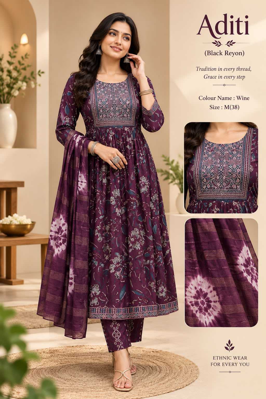 Aditi Reyon Cotton Designer Kurti