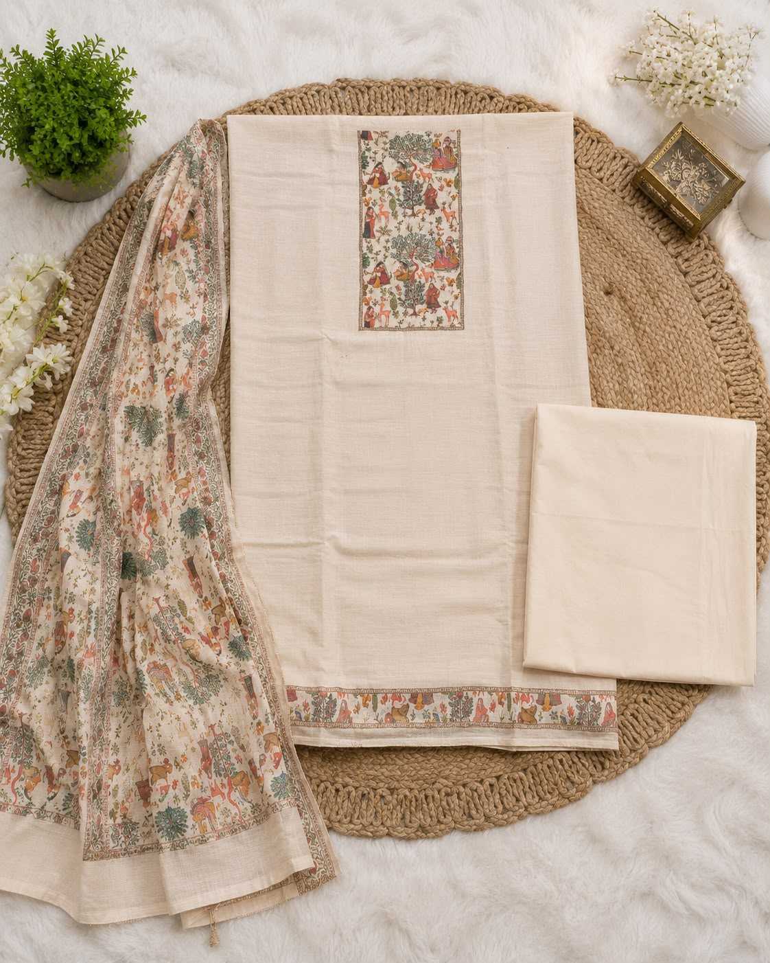 Delicate Linen Party Wear Kurti