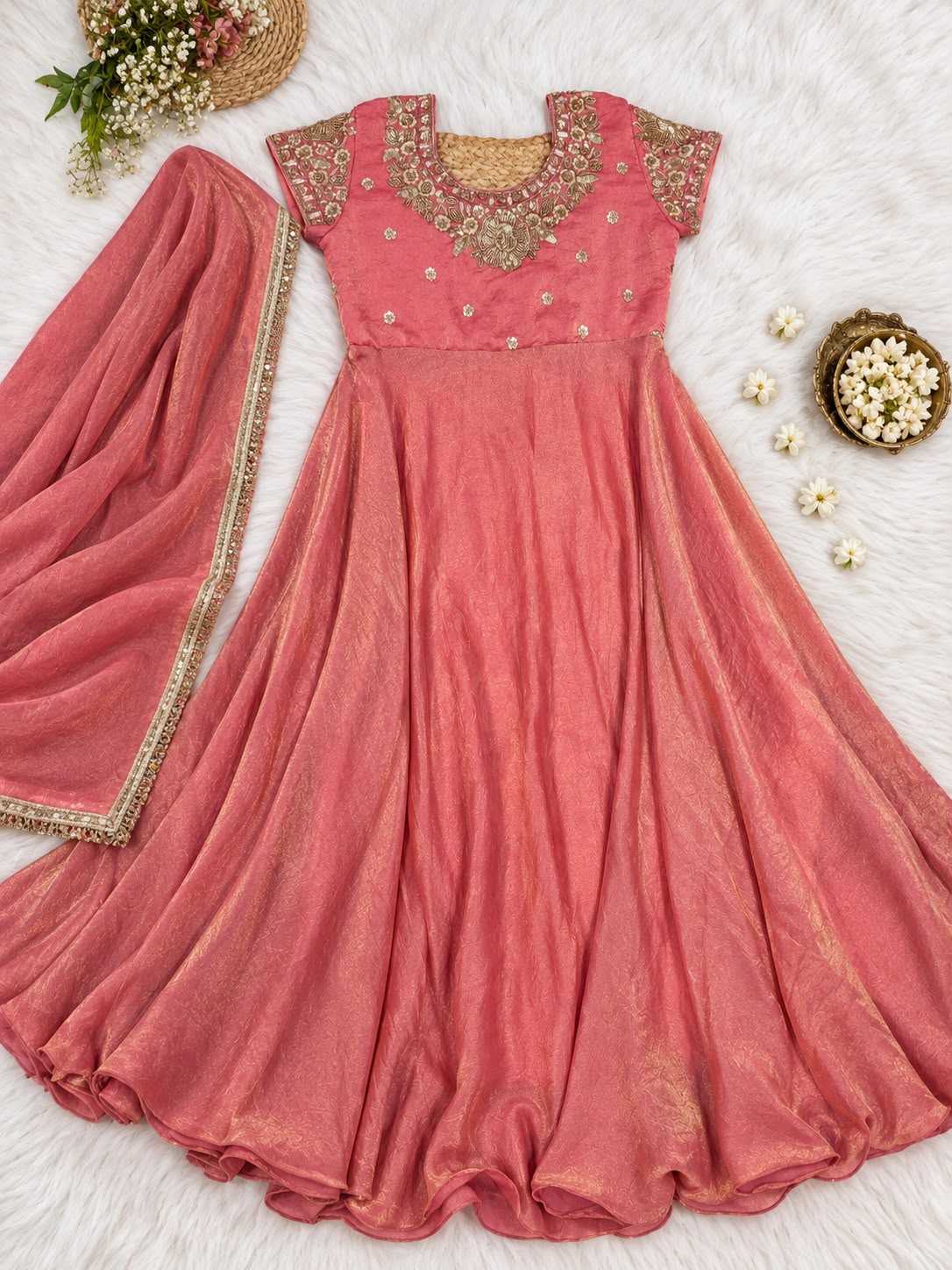 Heads Crush Silk Anarkali Suit