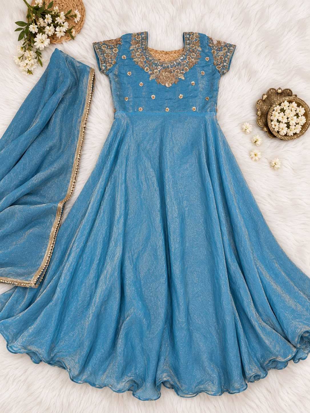 Heads Crush Silk Anarkali Suit