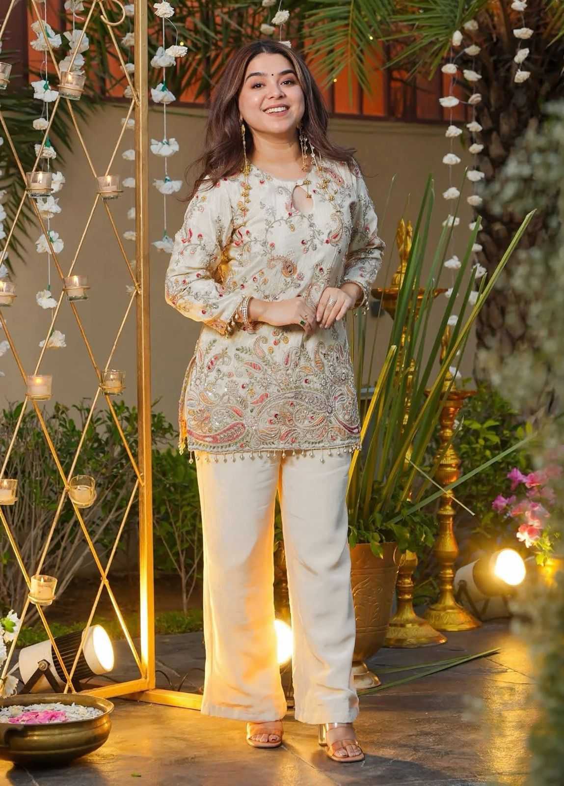 Crepe Silk Designer Kurti 1006