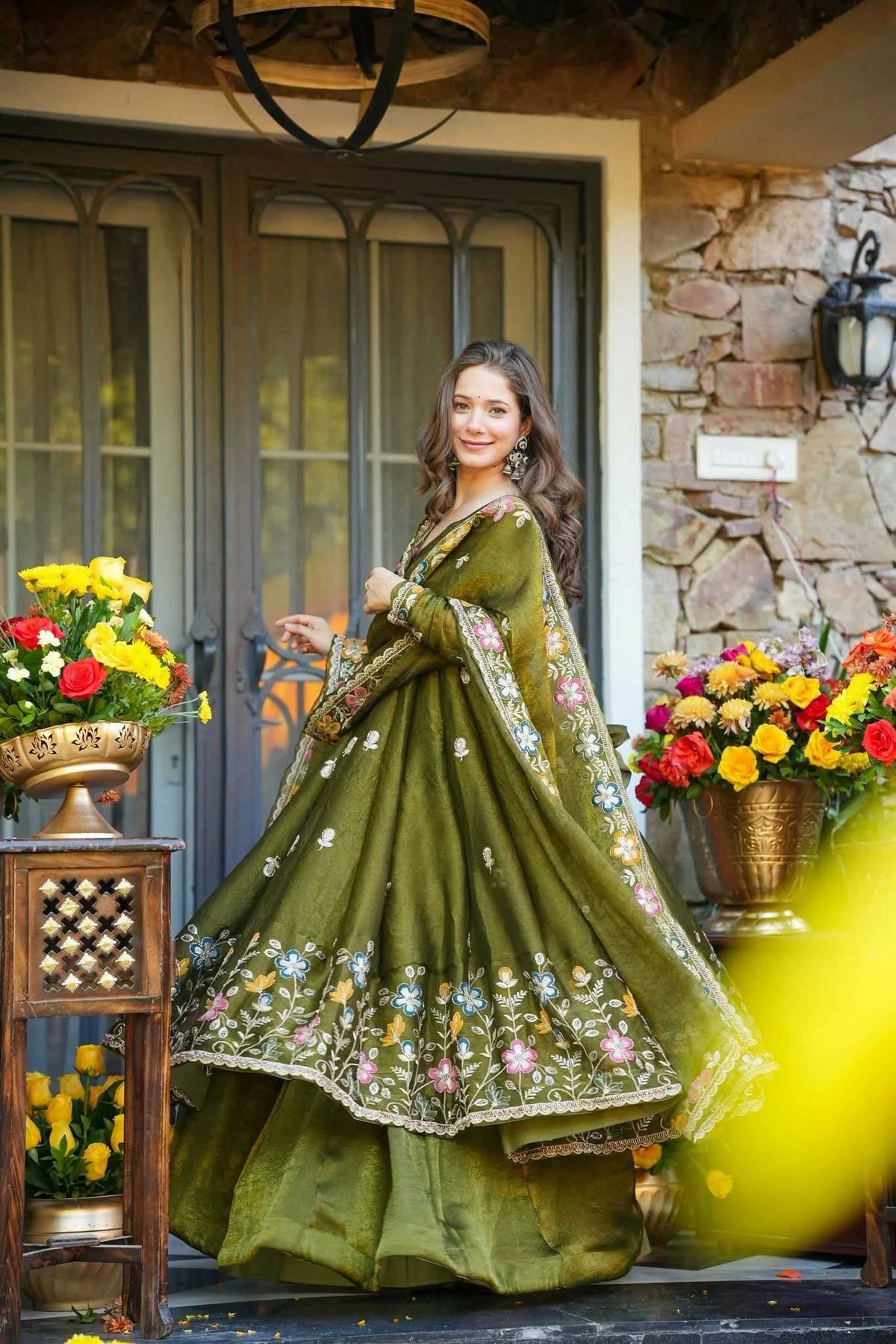 Crush Silk Ladies Suit