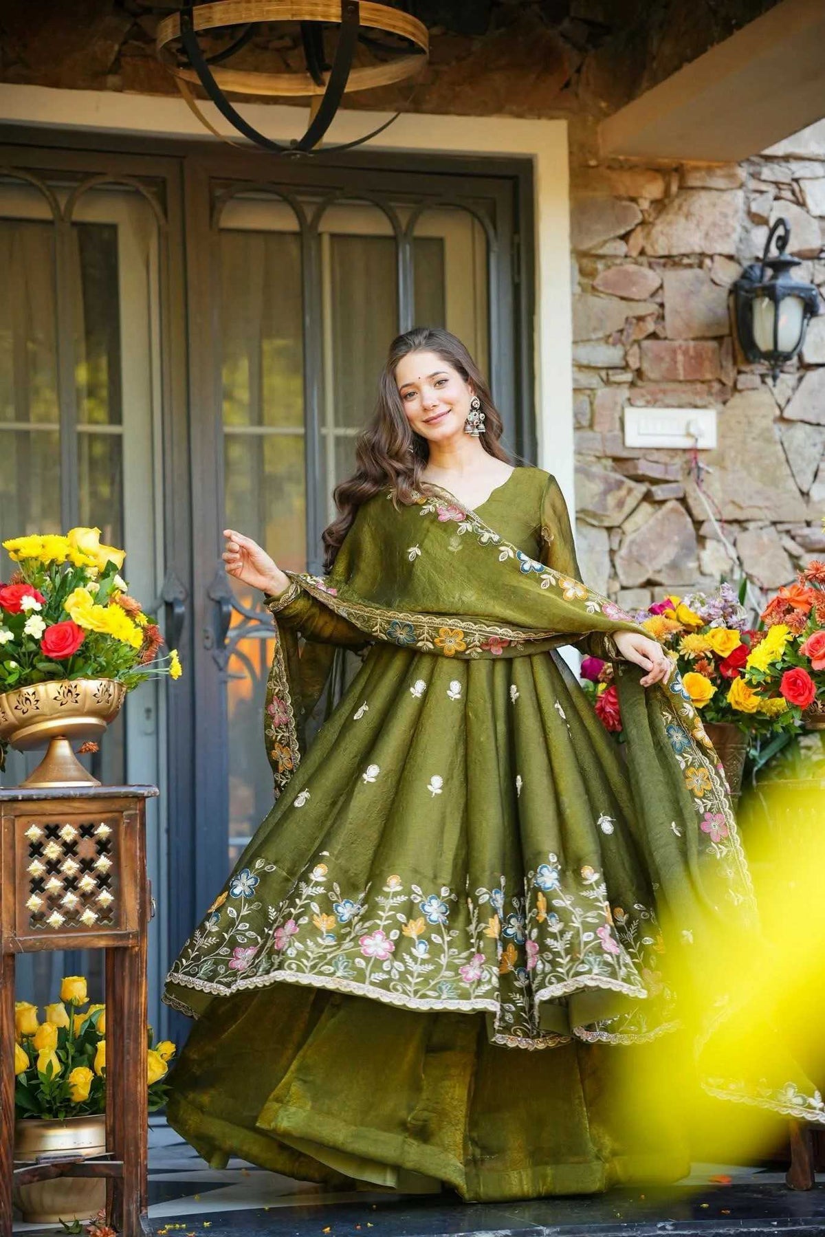 Crush Silk Ladies Suit