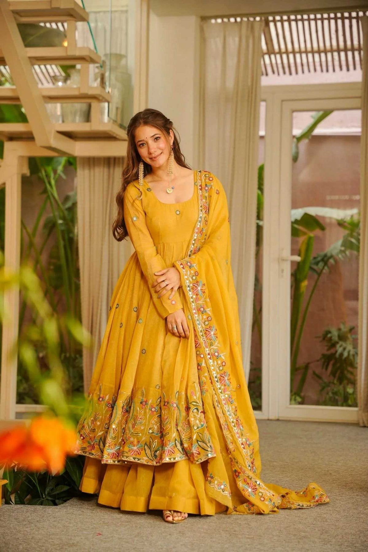Crush Silk Ladies Suit in Sky