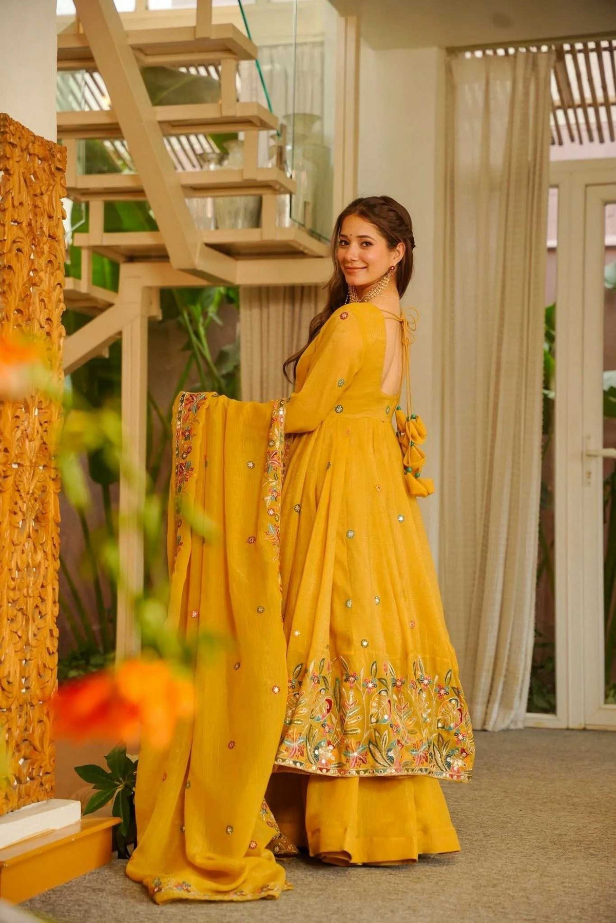Crush Silk Ladies Suit in Sky