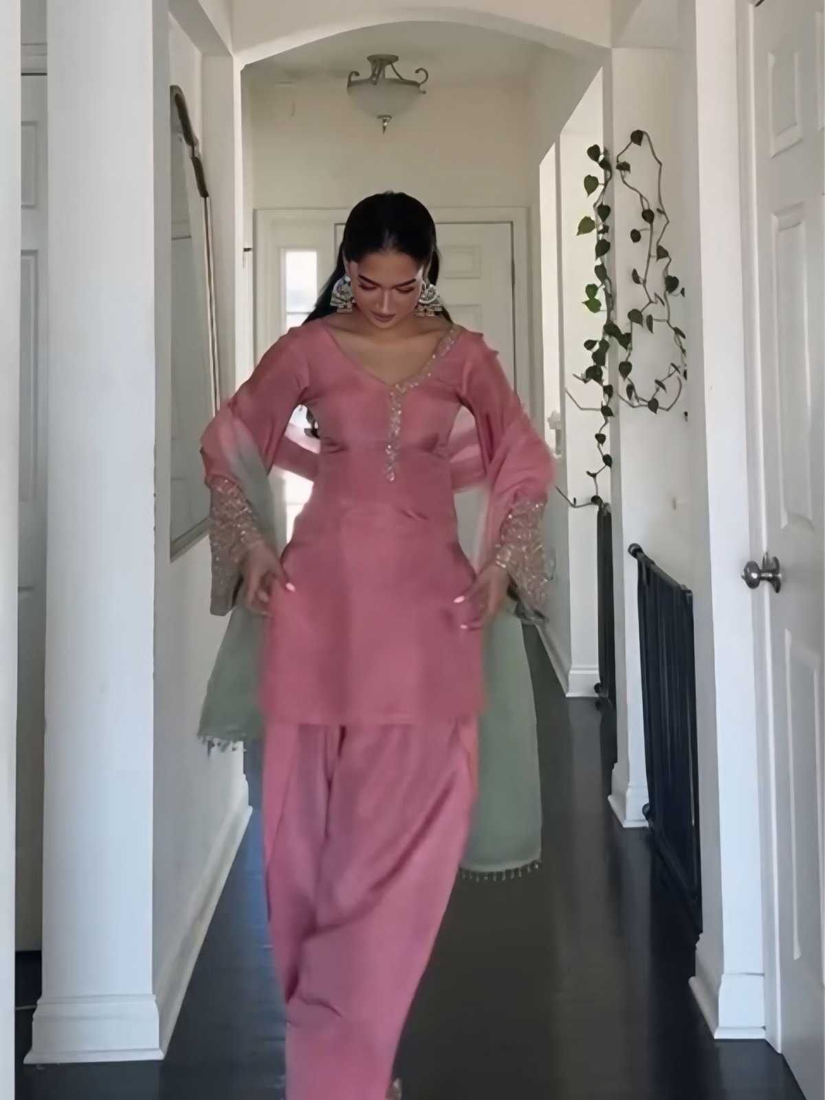 Crepe Silk Cotton Suit