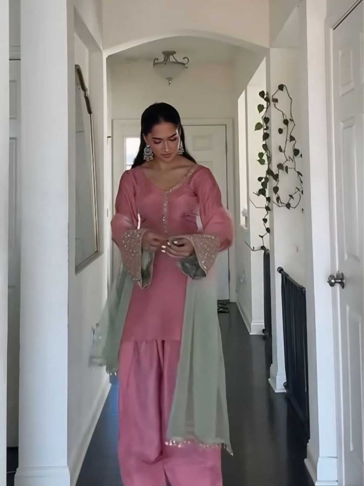 Crepe Silk Cotton Suit