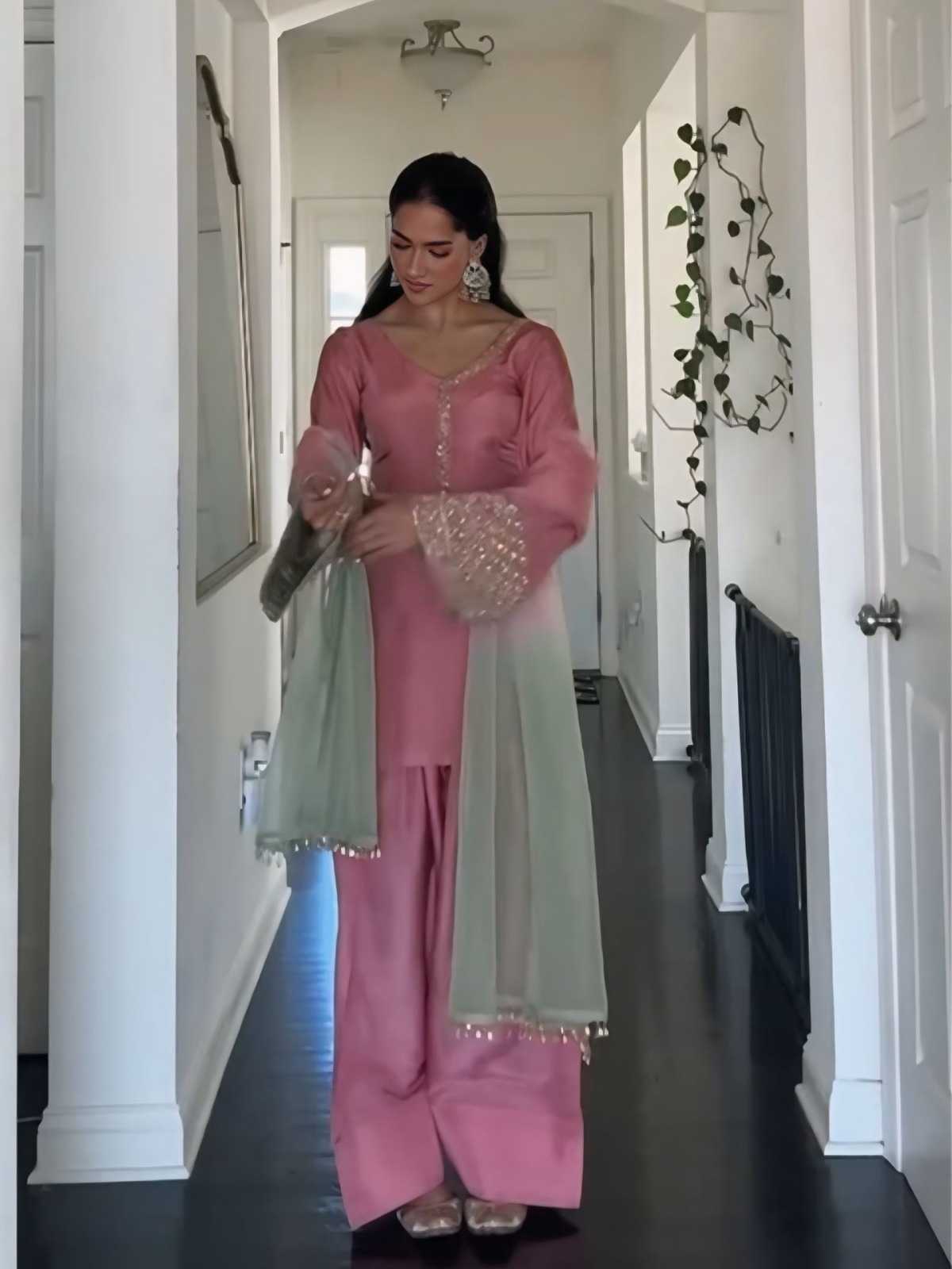 Crepe Silk Cotton Suit