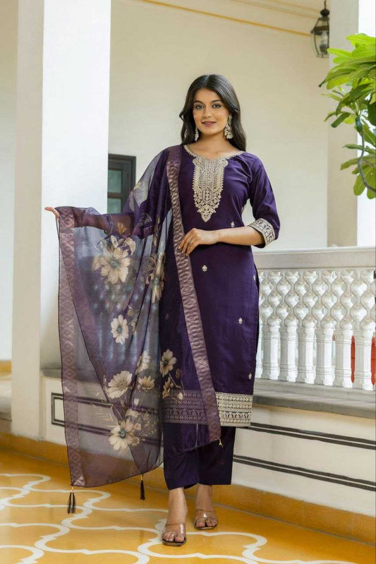 Viscose Chanderi Ladies Suit 34