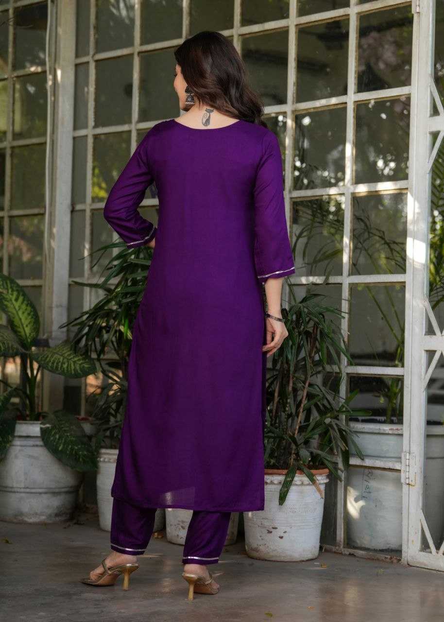 Rayon Designer Kurti in Navy Blue